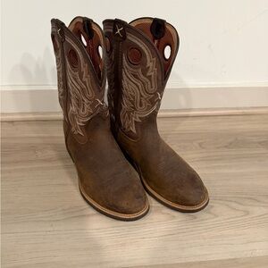 Twisted X Brown Cowboy Roper Boots 10D